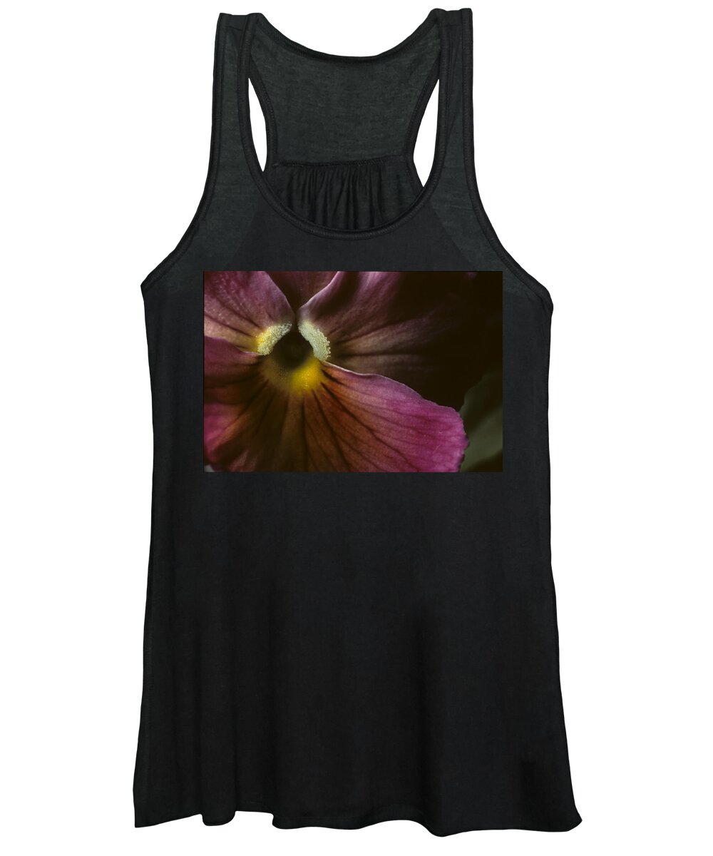 Pansy Women's Tank Top featuring the photograph Flowerscape Pansy One by Laura Davis