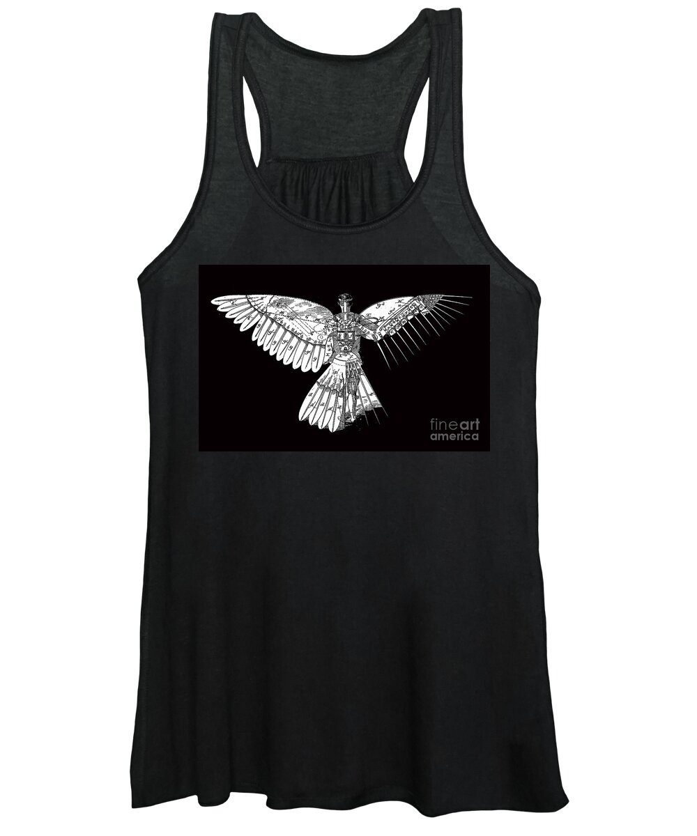Flying Machine Women's Tank Top featuring the digital art Flying Machine by FineArtRoyal Joshua Mimbs