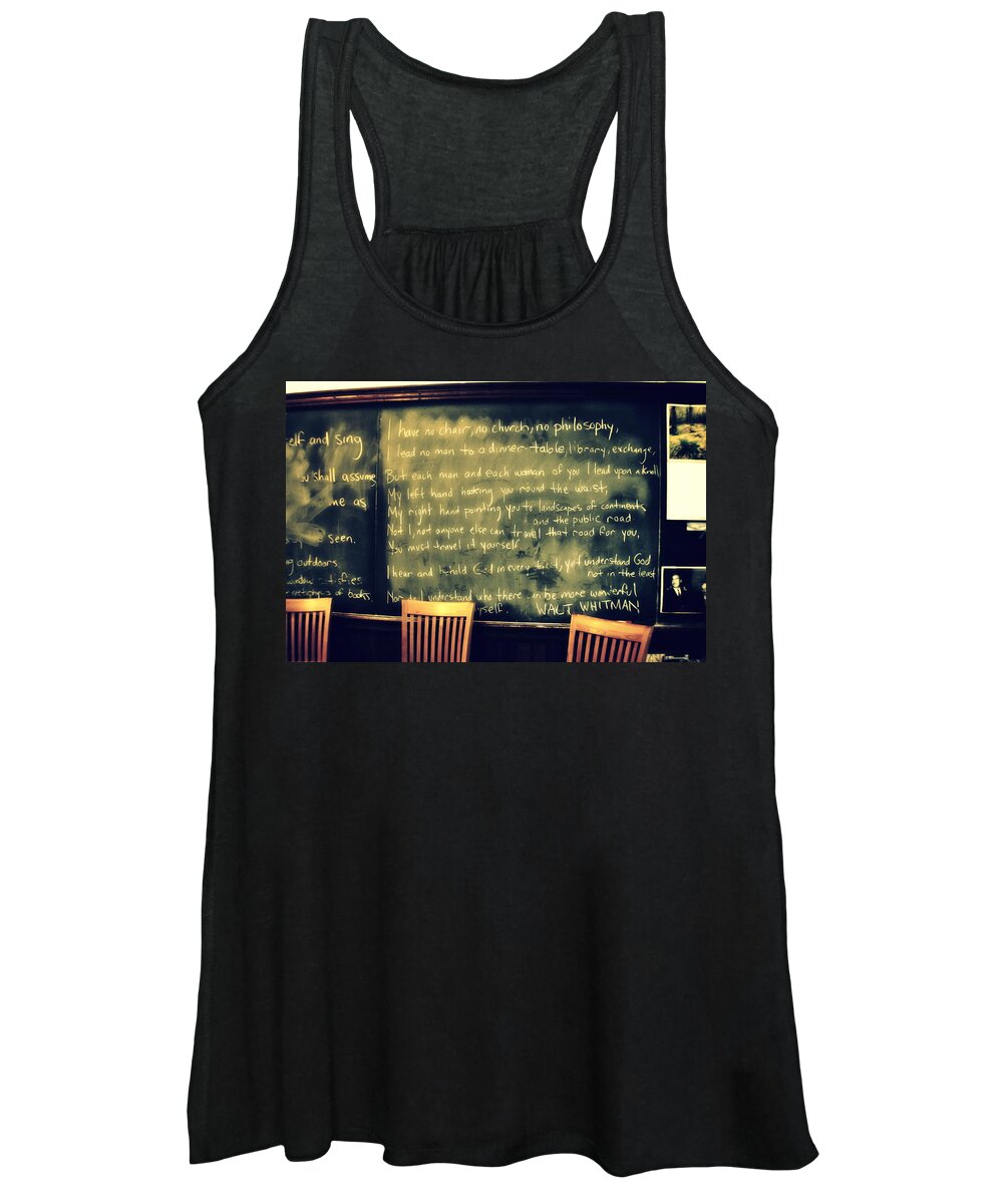  Quotes From Walt Whitman Women's Tank Top featuring the photograph Walt Whitman #1 by Marysue Ryan