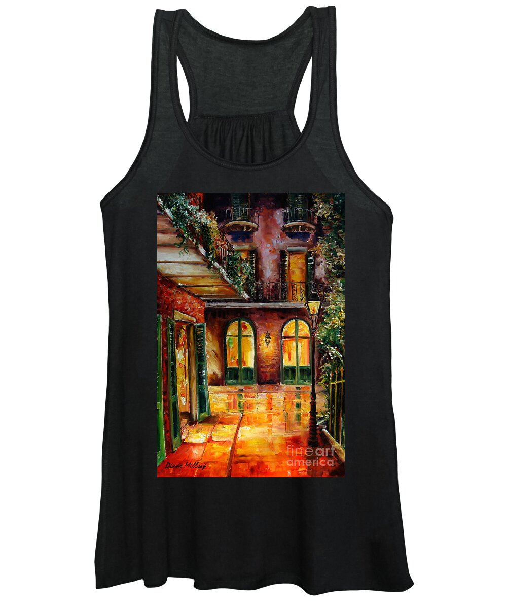New Orleans Women's Tank Top featuring the painting French Quarter Alley by Diane Millsap