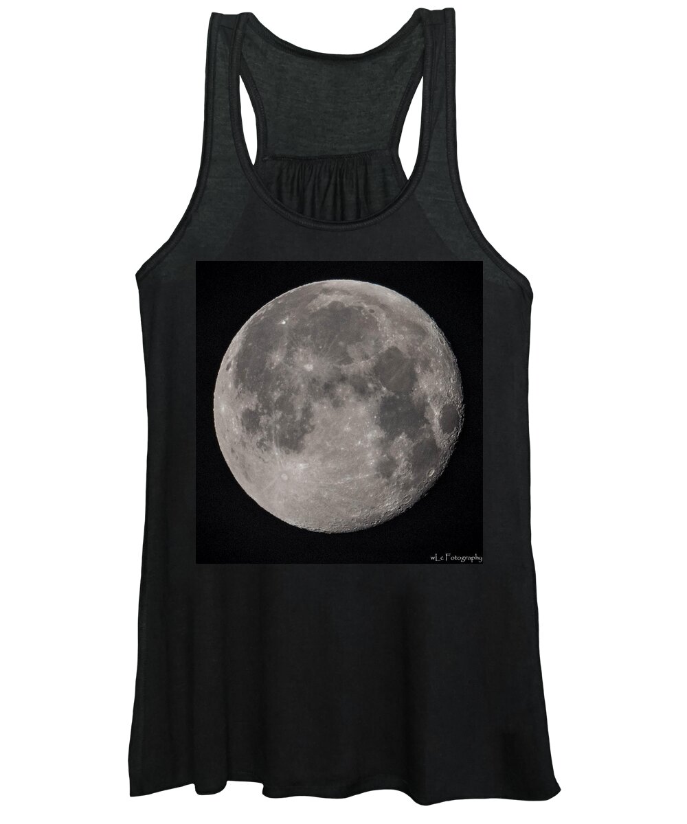 Moon Women's Tank Top featuring the photograph Full Moon by Wendy Carrington