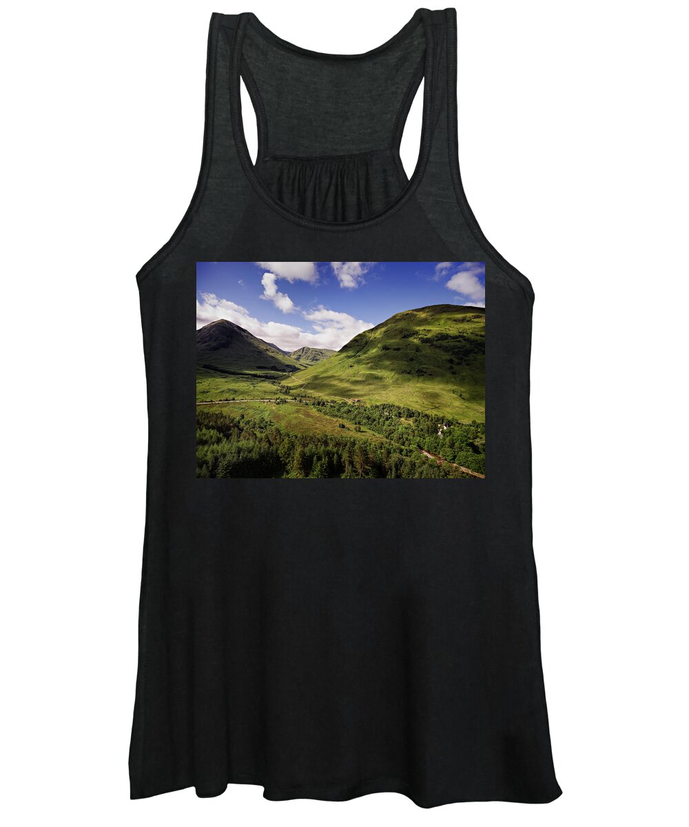 Aerial Women's Tank Top featuring the photograph Glencoe by Ian Good