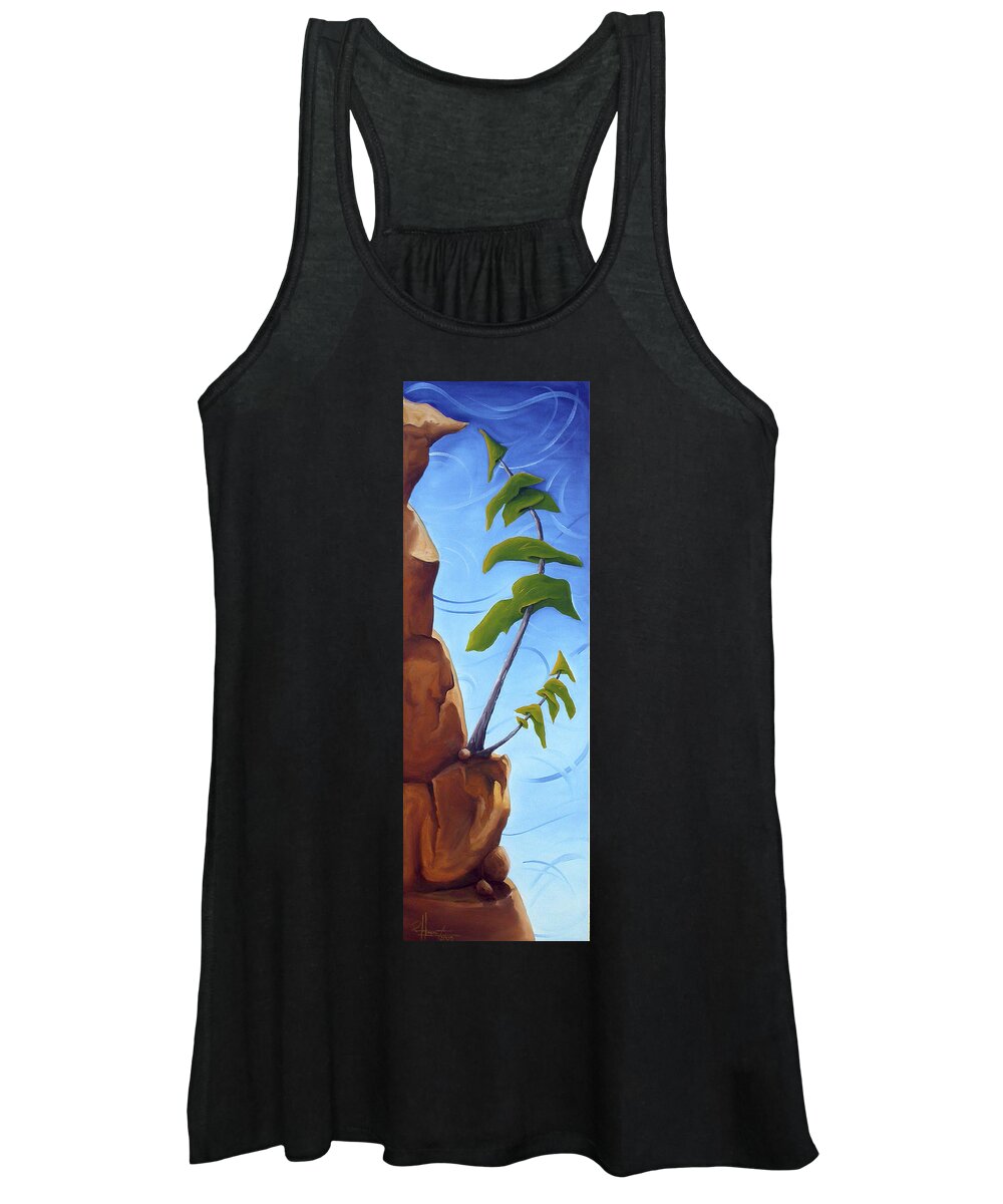 Landscape Women's Tank Top featuring the painting Goals by Richard Hoedl