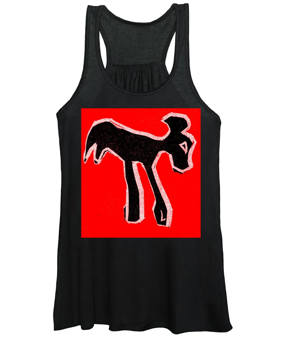 Goat Women's Tank Top featuring the digital art Goat by Edgeworth Johnstone