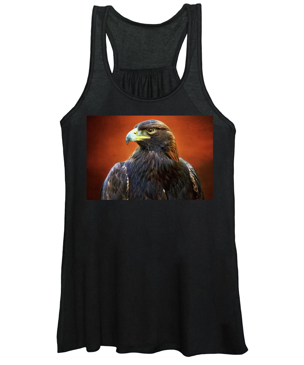 Golden Eagle Women's Tank Top featuring the photograph Golden Eagle by Peggy Collins