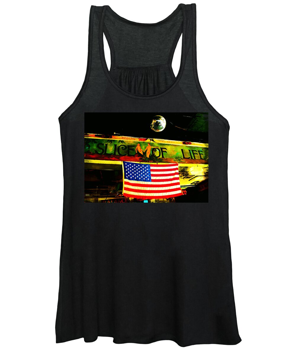 Key West Women's Tank Top featuring the photograph Green Parrot-Key West by Susan Vineyard