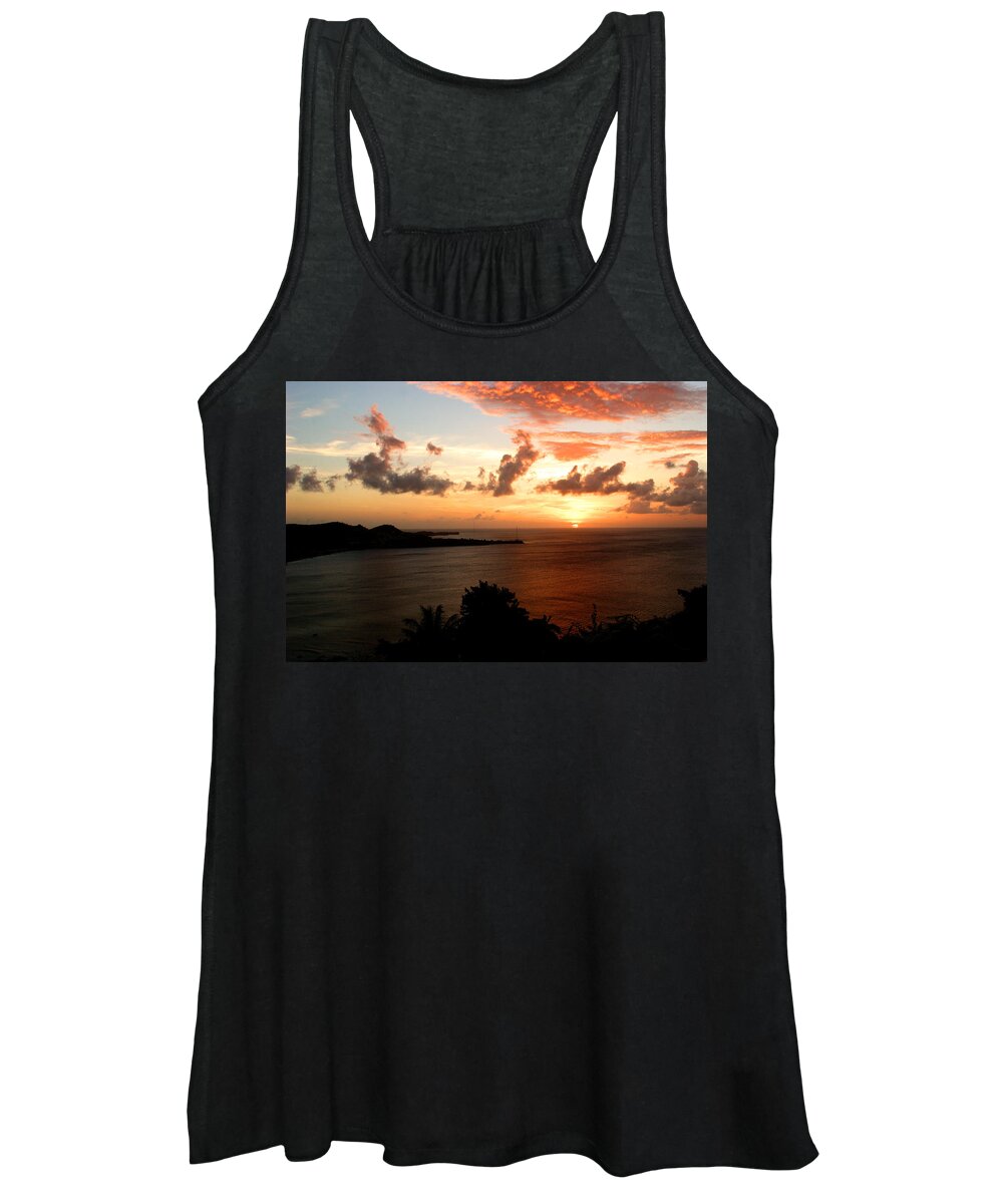 Sunset Women's Tank Top featuring the photograph Grenadian Sunset II by Jean Macaluso