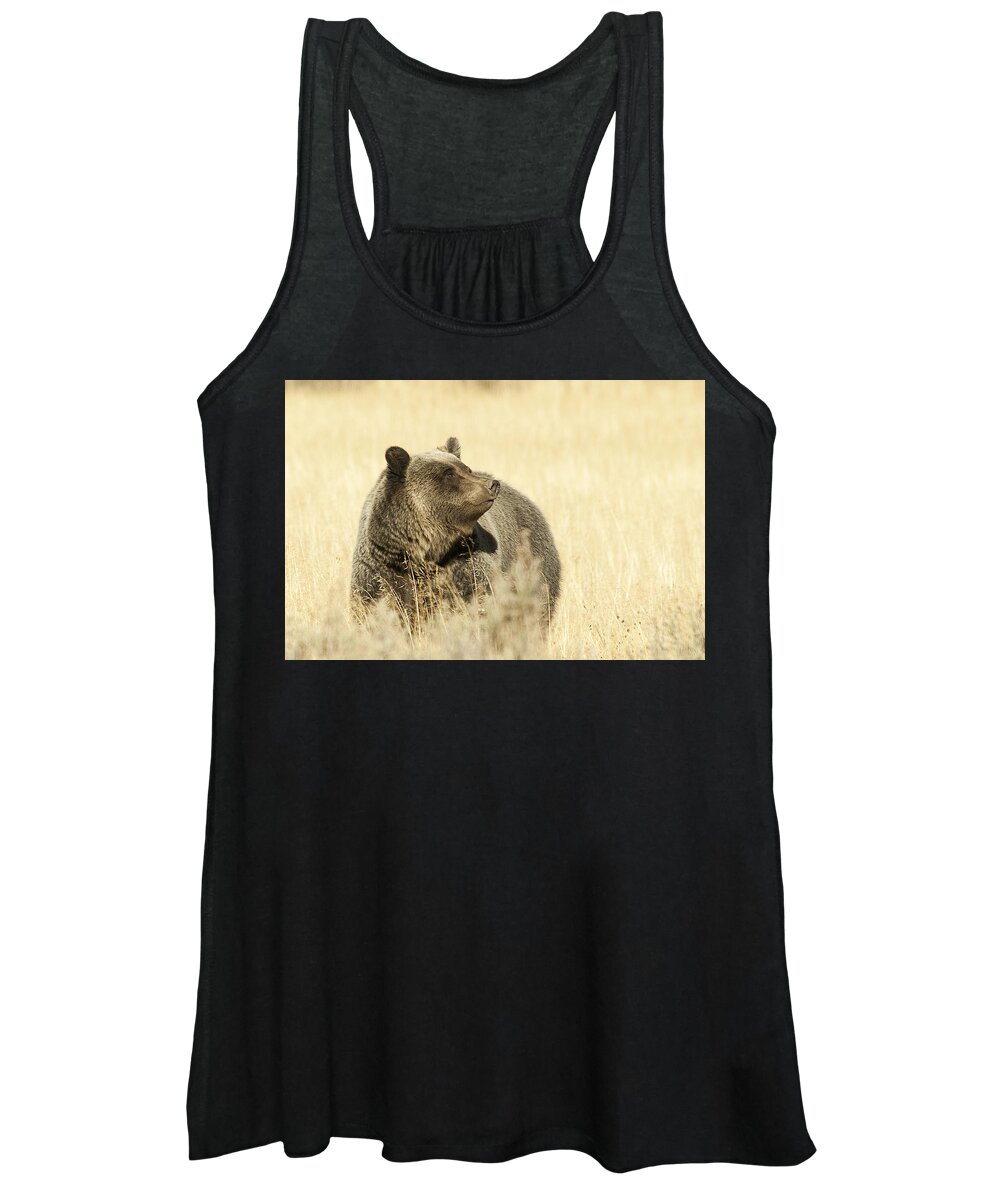 Grizzly Women's Tank Top featuring the photograph Grizzly Bear by Gary Beeler