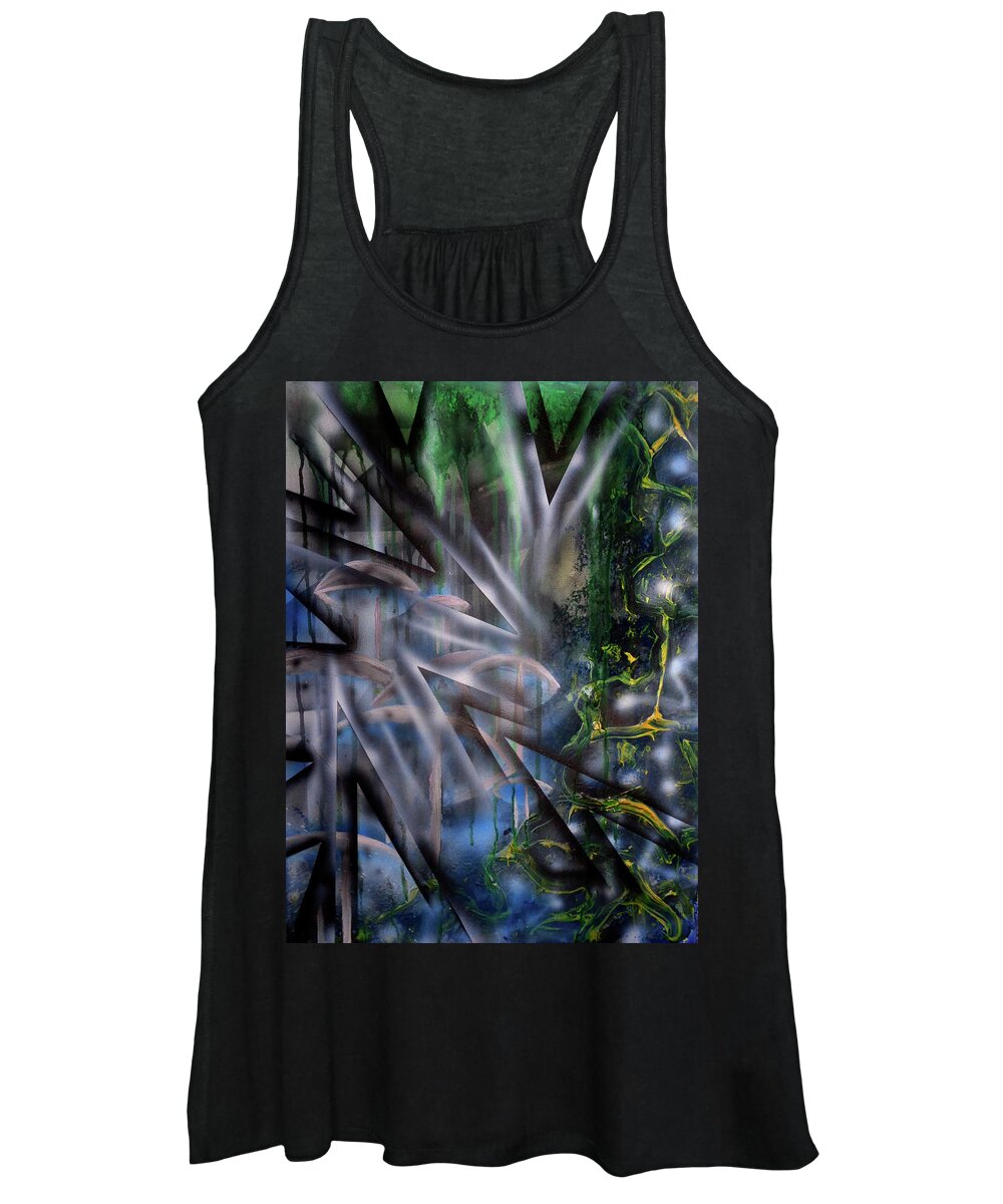 Airbrush Women's Tank Top featuring the painting Growth by Leigh Odom