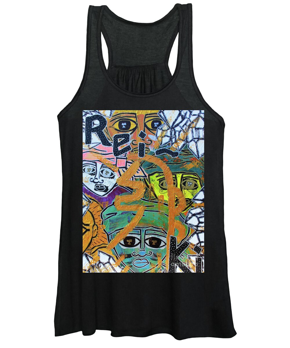  Women's Tank Top featuring the painting Guides and Guardians by Odalo Wasikhongo
