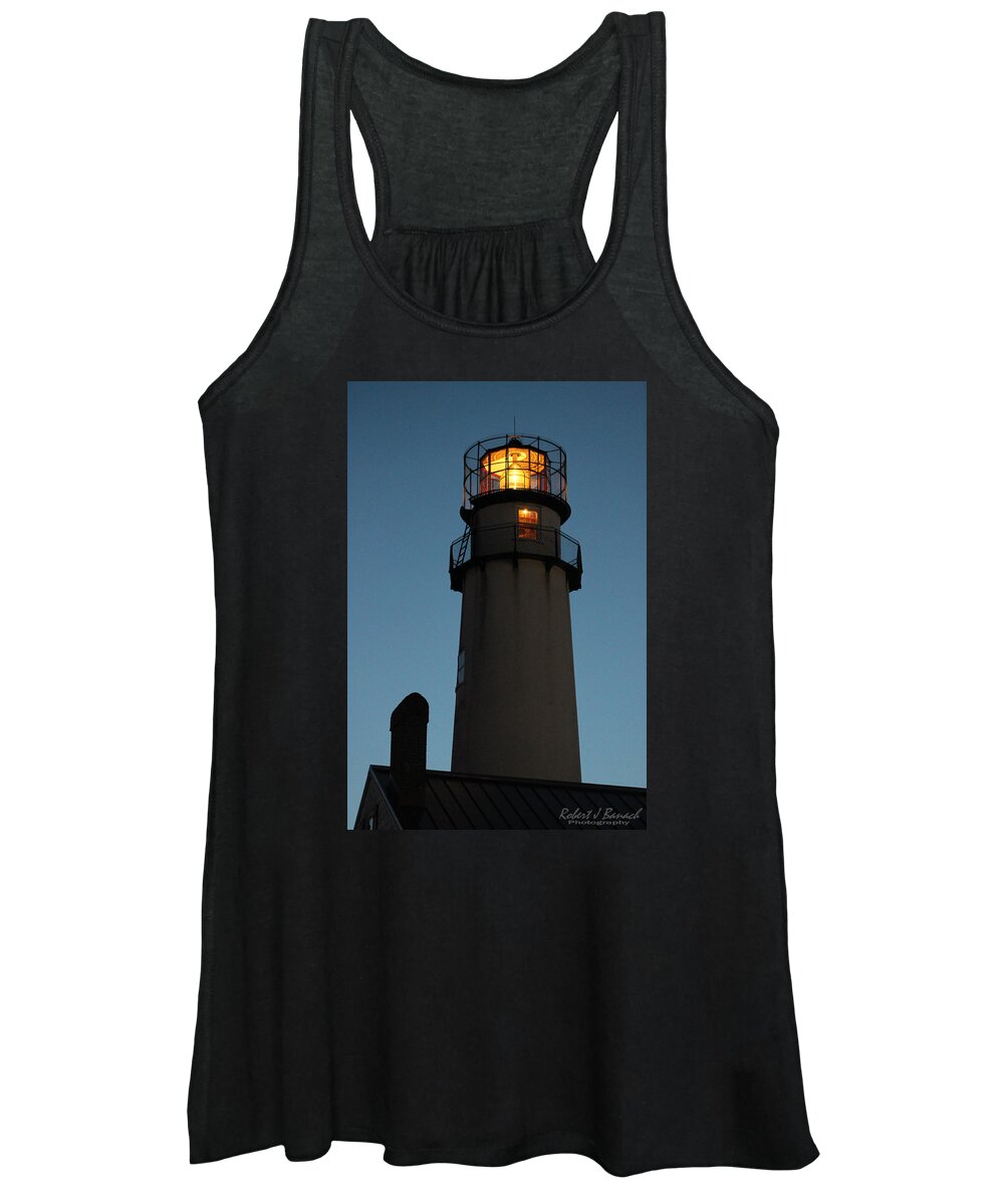 Lighthouse Women's Tank Top featuring the photograph Guiding Mariners by Robert Banach