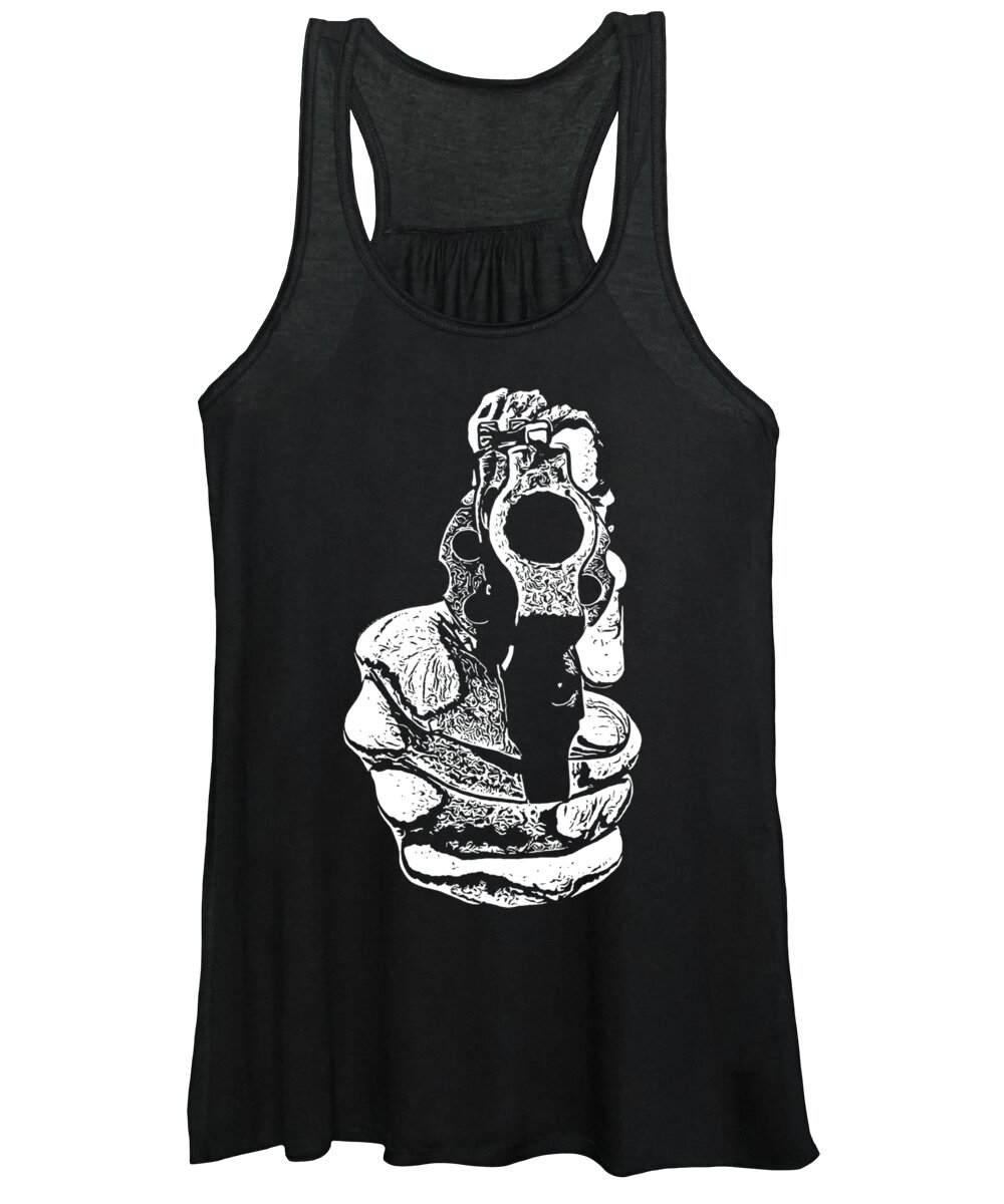 Gunman Women's Tank Top featuring the photograph Gunman T-shirt by Edward Fielding