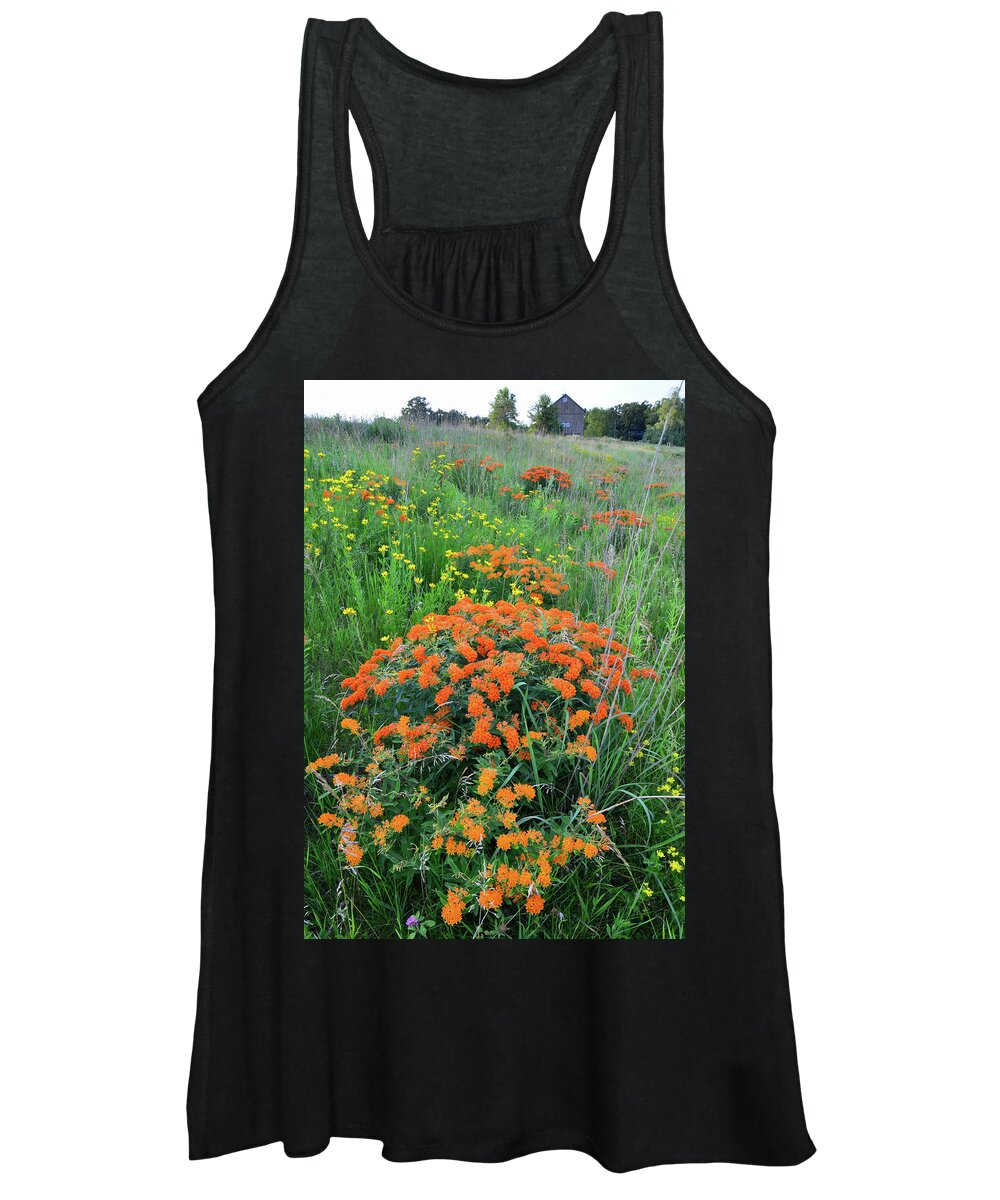 Illinois Women's Tank Top featuring the photograph Hackmatack NWR Butterfly Weed by Ray Mathis