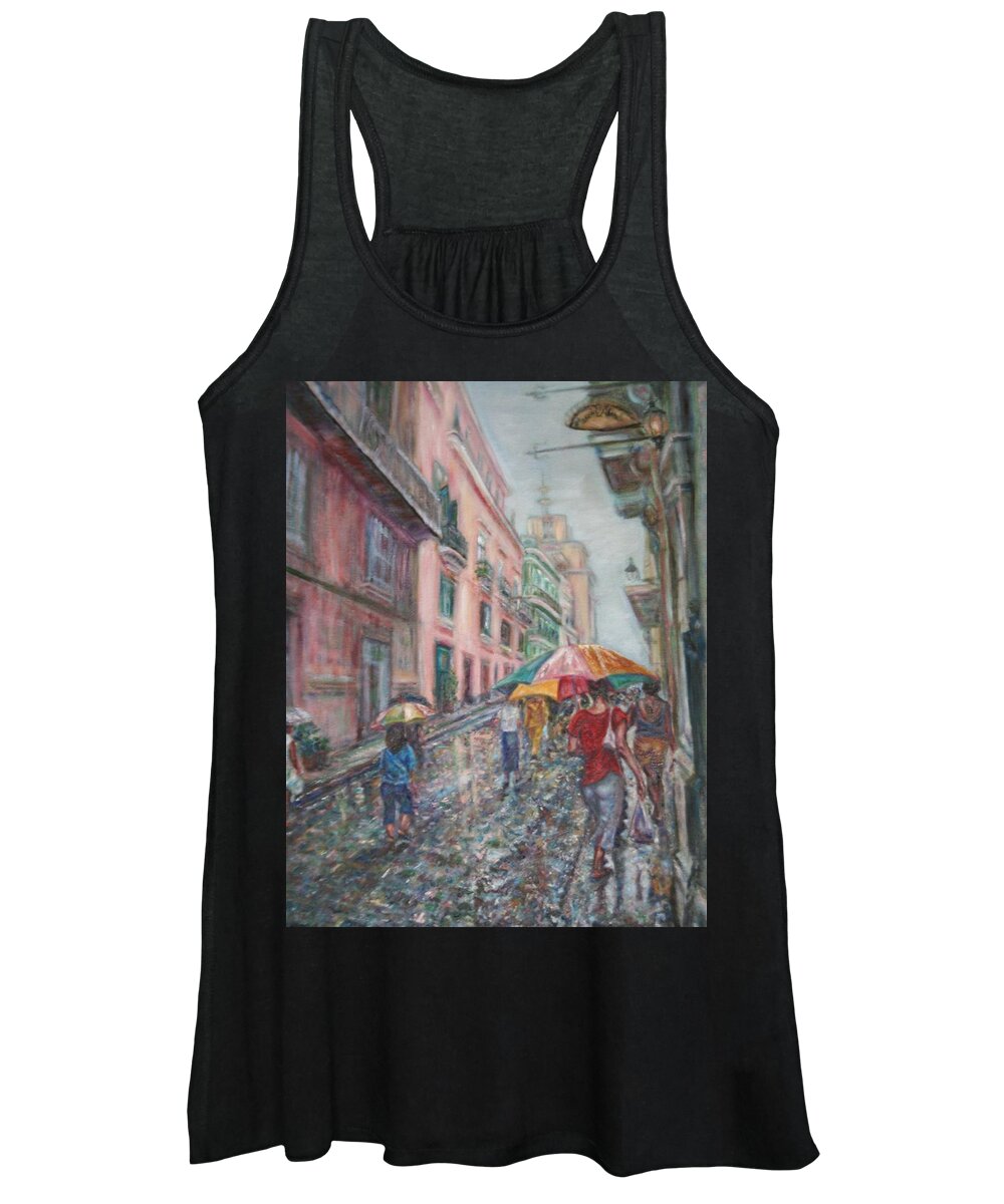 Women Women's Tank Top featuring the painting Heading Home in Havava Painting by Quin Sweetman