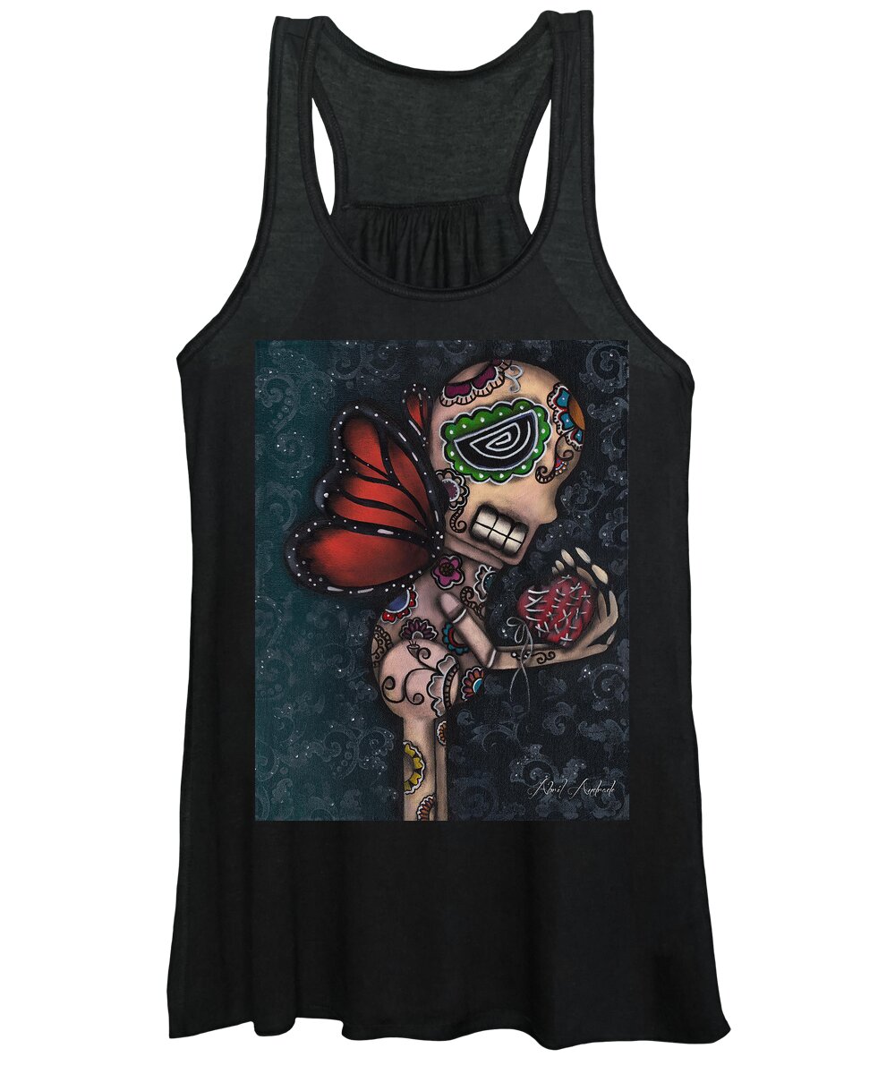 Butterfly Women's Tank Top featuring the painting Healing by Abril Andrade