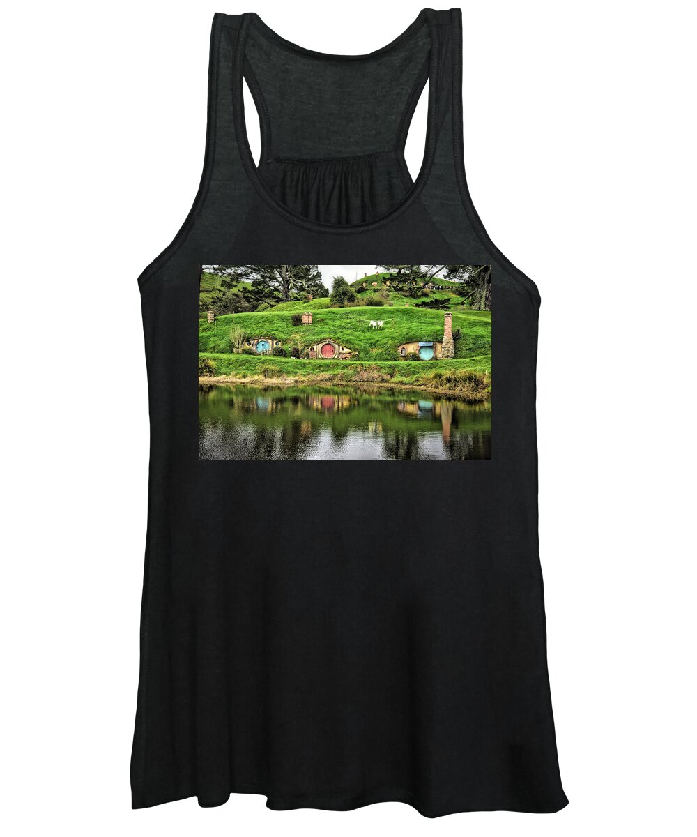 Photograph Women's Tank Top featuring the photograph Hobbit by the Lake by Richard Gehlbach