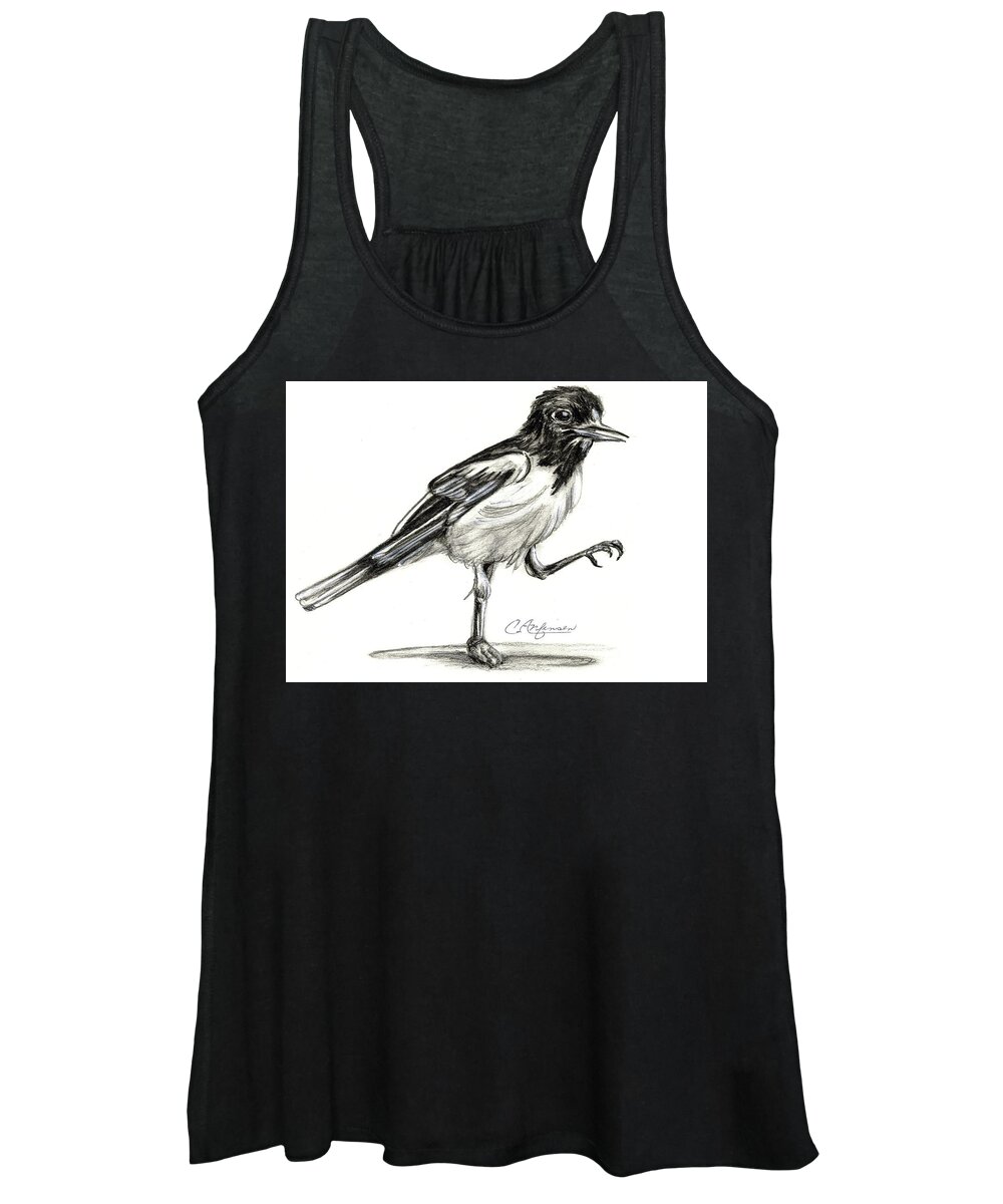 Drawings Women's Tank Top featuring the drawing Hut two three four by Carol Allen Anfinsen