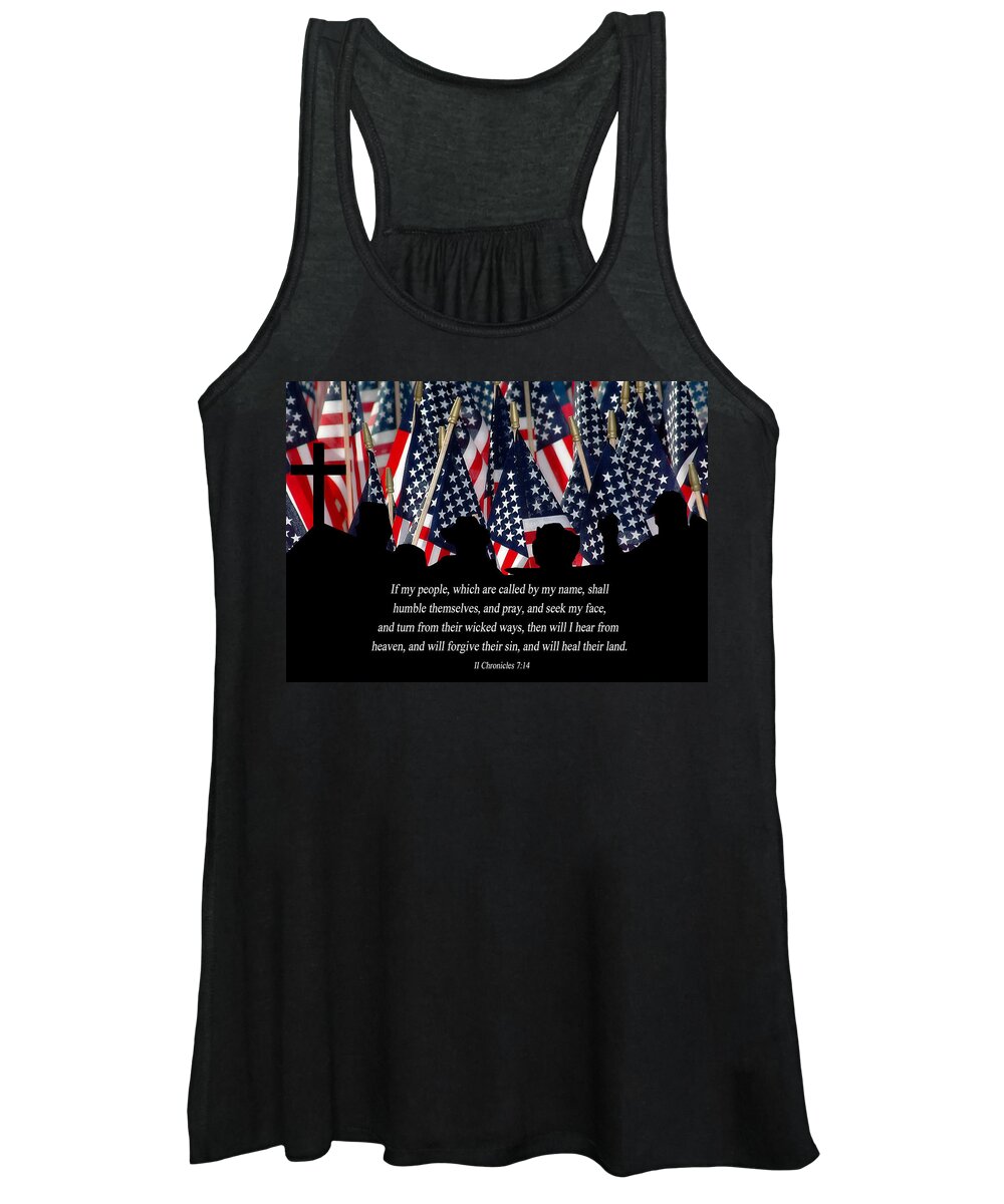 American Flags Women's Tank Top featuring the photograph If My People by Carolyn Marshall