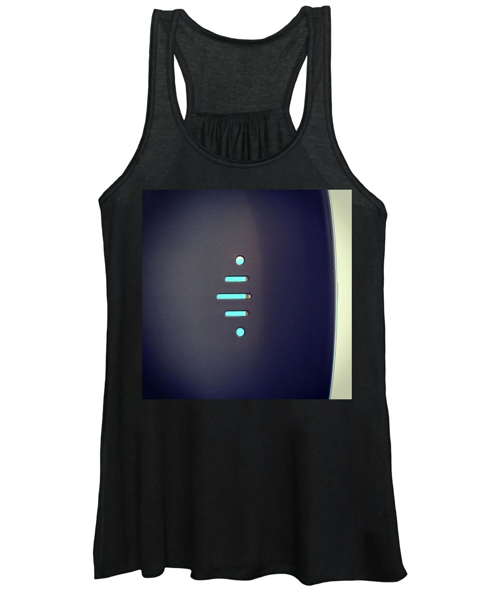 Blue Women's Tank Top featuring the photograph If This Were A Traffic Sign: Pregnant by Ginger Oppenheimer