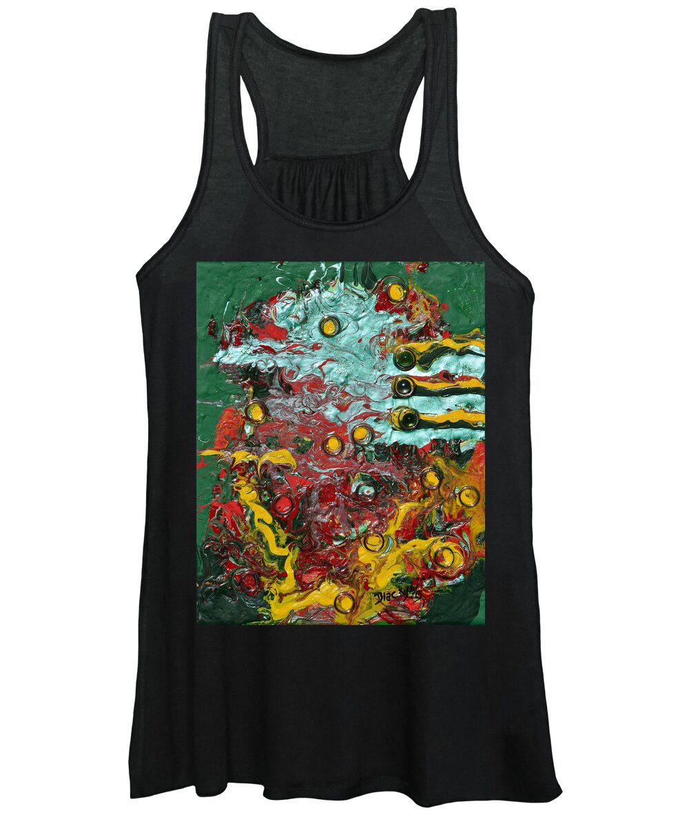 Fire Women's Tank Top featuring the mixed media Igniting A Fire by Donna Blackhall
