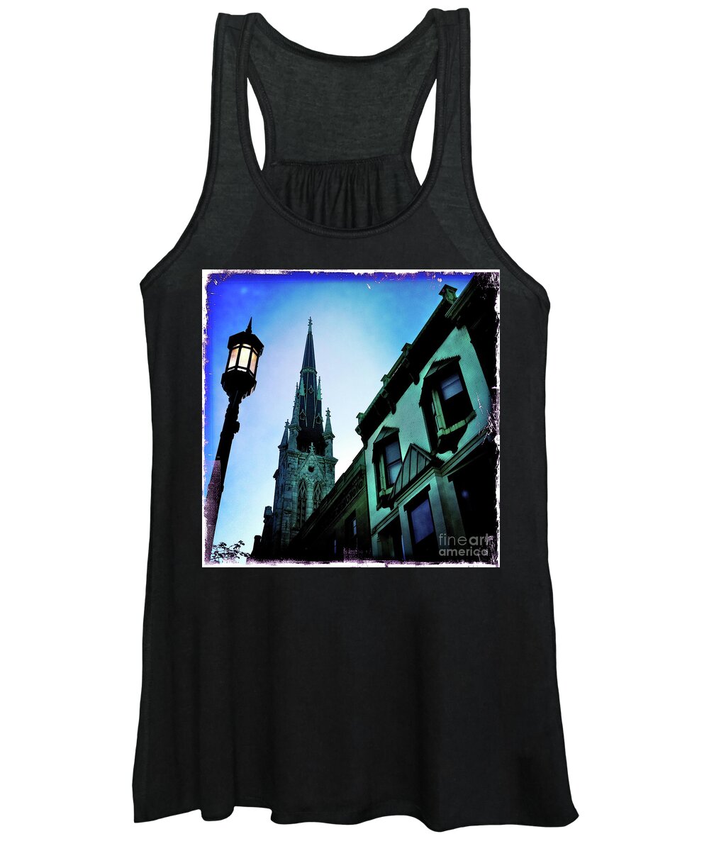 Street Lamp Women's Tank Top featuring the photograph Igniting The Heart by Kevyn Bashore