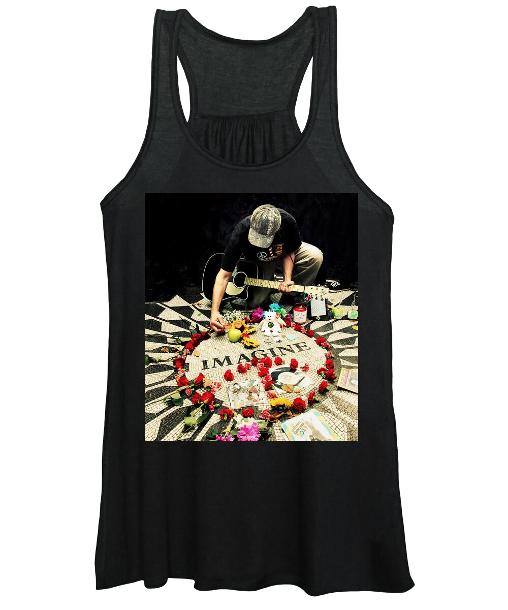 John Lennon Women's Tank Top featuring the photograph Imagine by Jessica Jenney