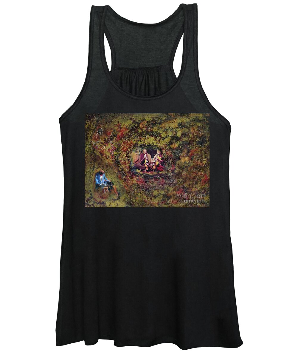 Google Images Women's Tank Top featuring the mixed media In The Name of Music by Fei A