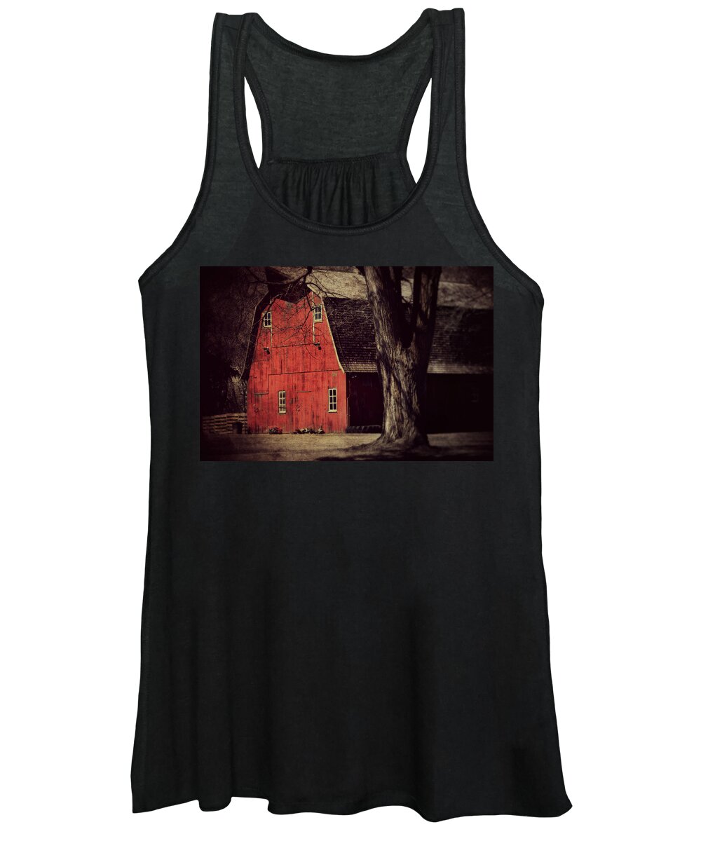 Barn Women's Tank Top featuring the photograph In the spotlight by Julie Hamilton