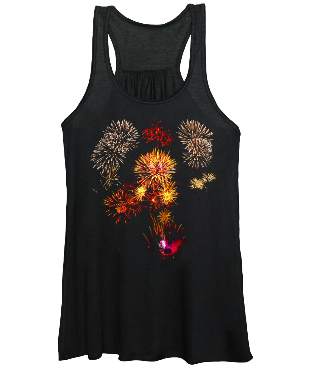 Fireworks Women's Tank Top featuring the photograph Independence Day by Greg Norrell
