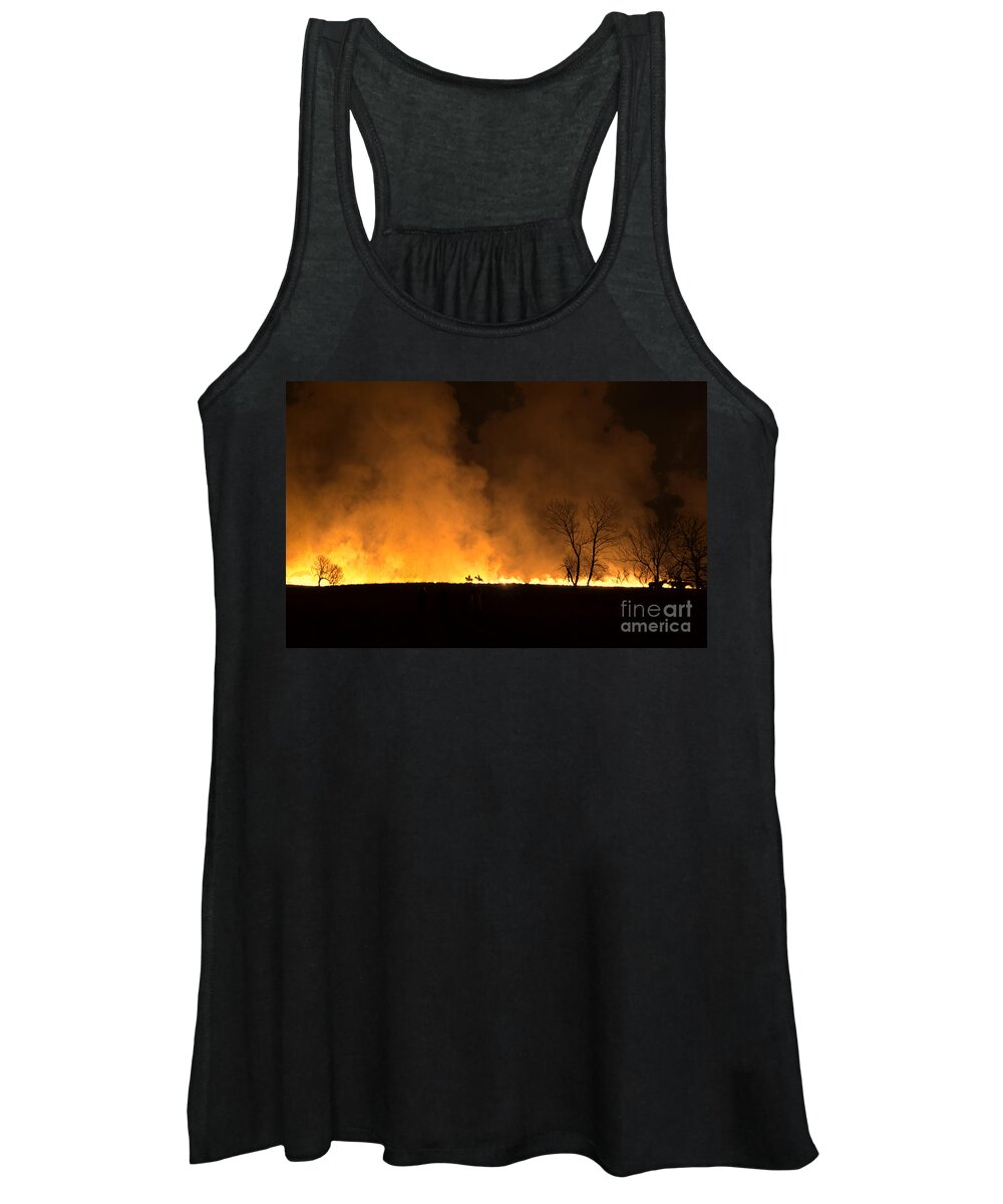 Fire Women's Tank Top featuring the photograph Into the Fire by Crystal Nederman