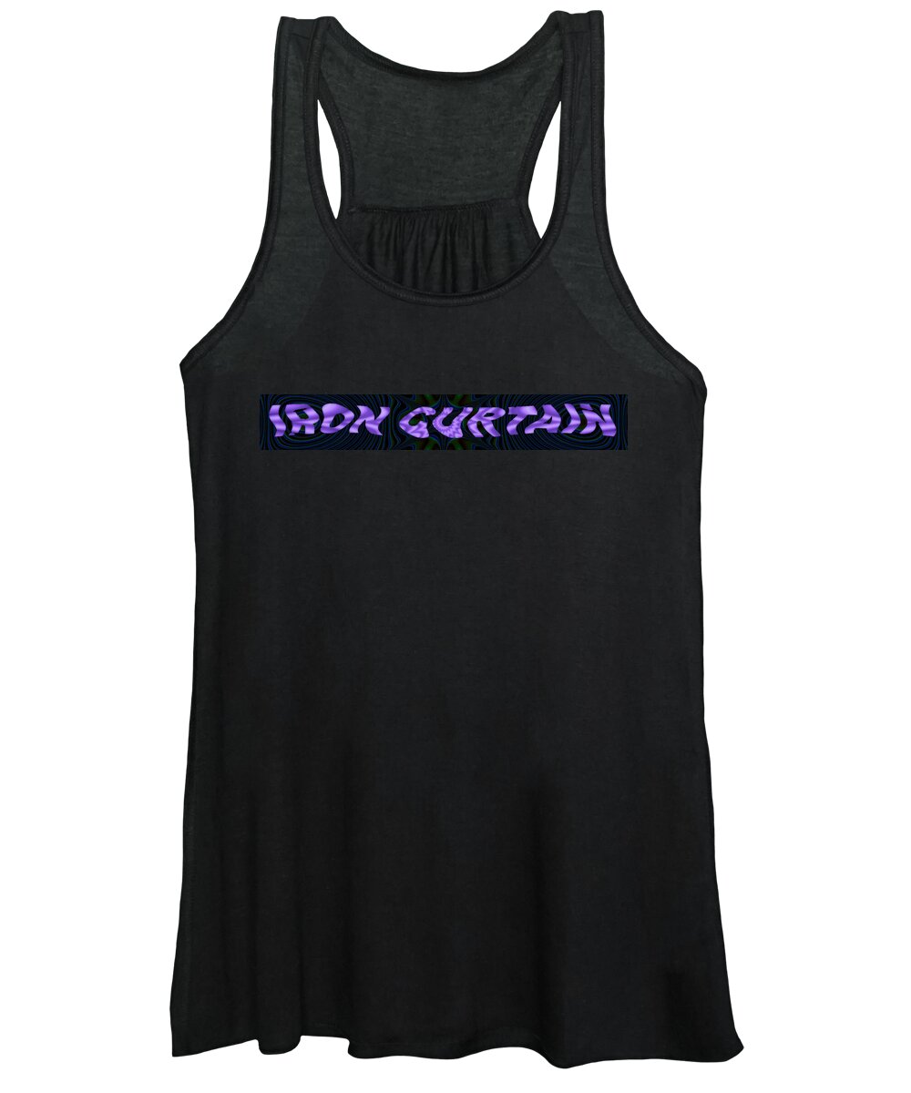  Women's Tank Top featuring the painting Iron Curtain Sign by Steve Fields