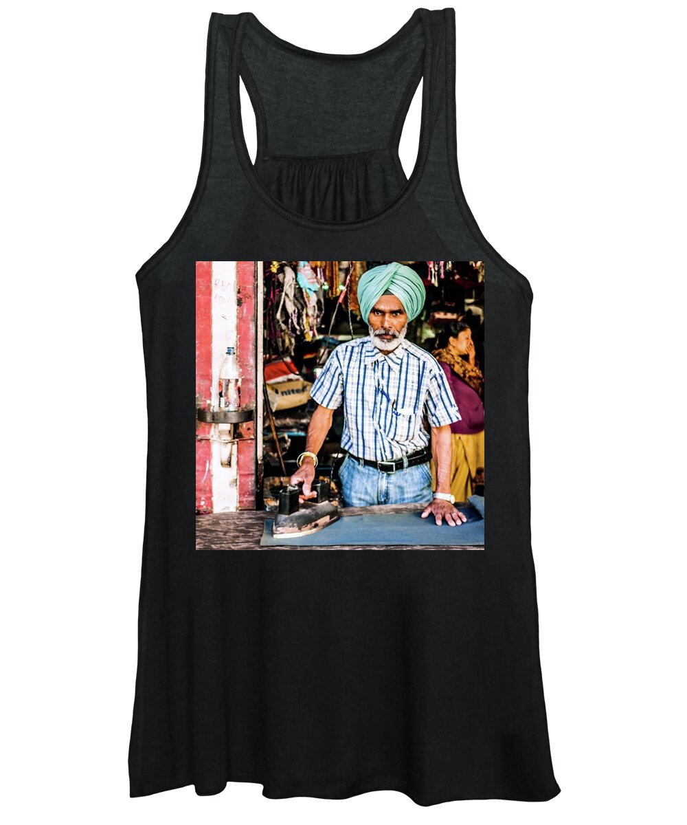 Northernindia Women's Tank Top featuring the photograph Ironman! ; ) Street Photography In by Aleck Cartwright