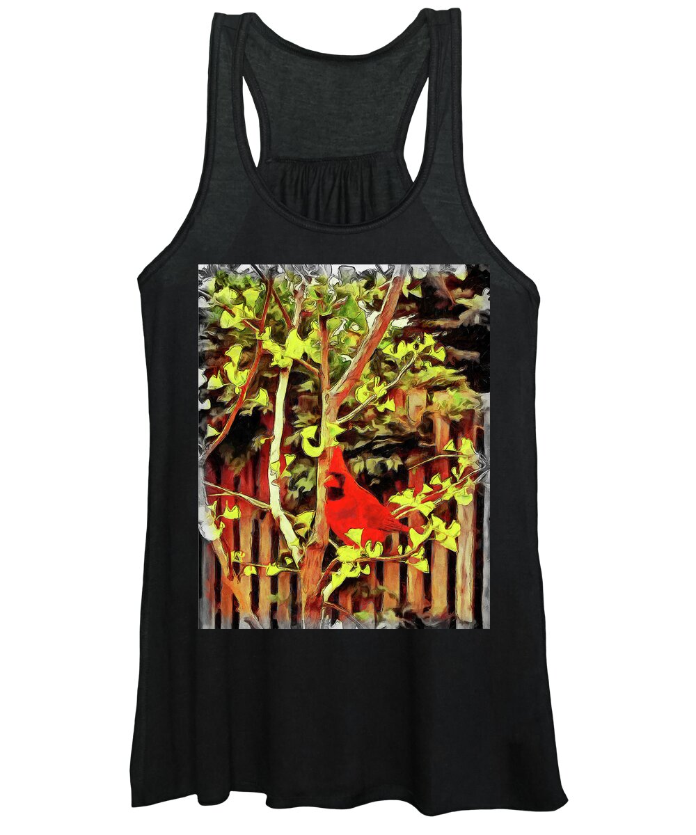 Bird Women's Tank Top featuring the digital art Itty Bitty Pretty One by Leslie Montgomery