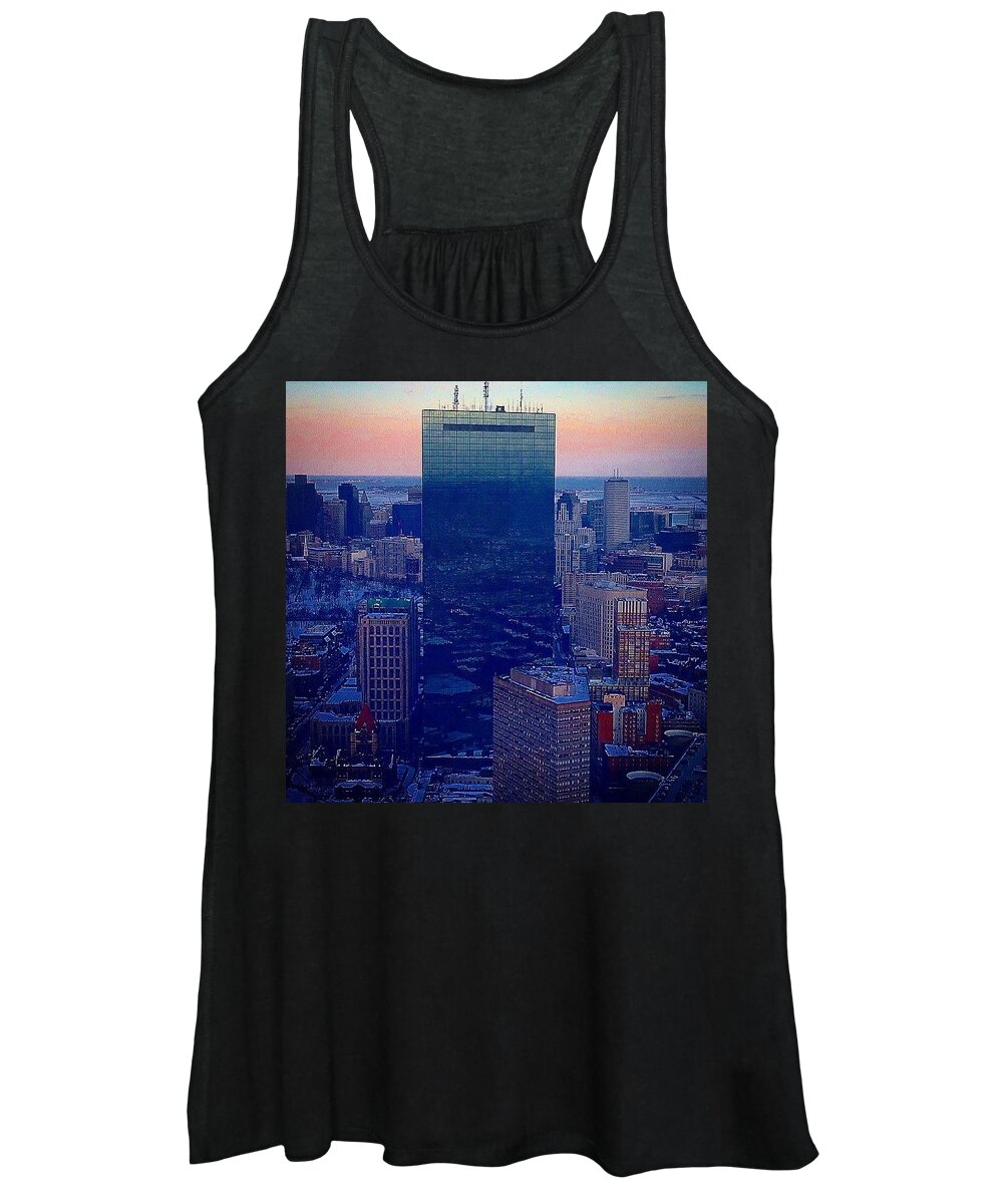 Boston Women's Tank Top featuring the photograph Sunset In Boston by Kate Arsenault 