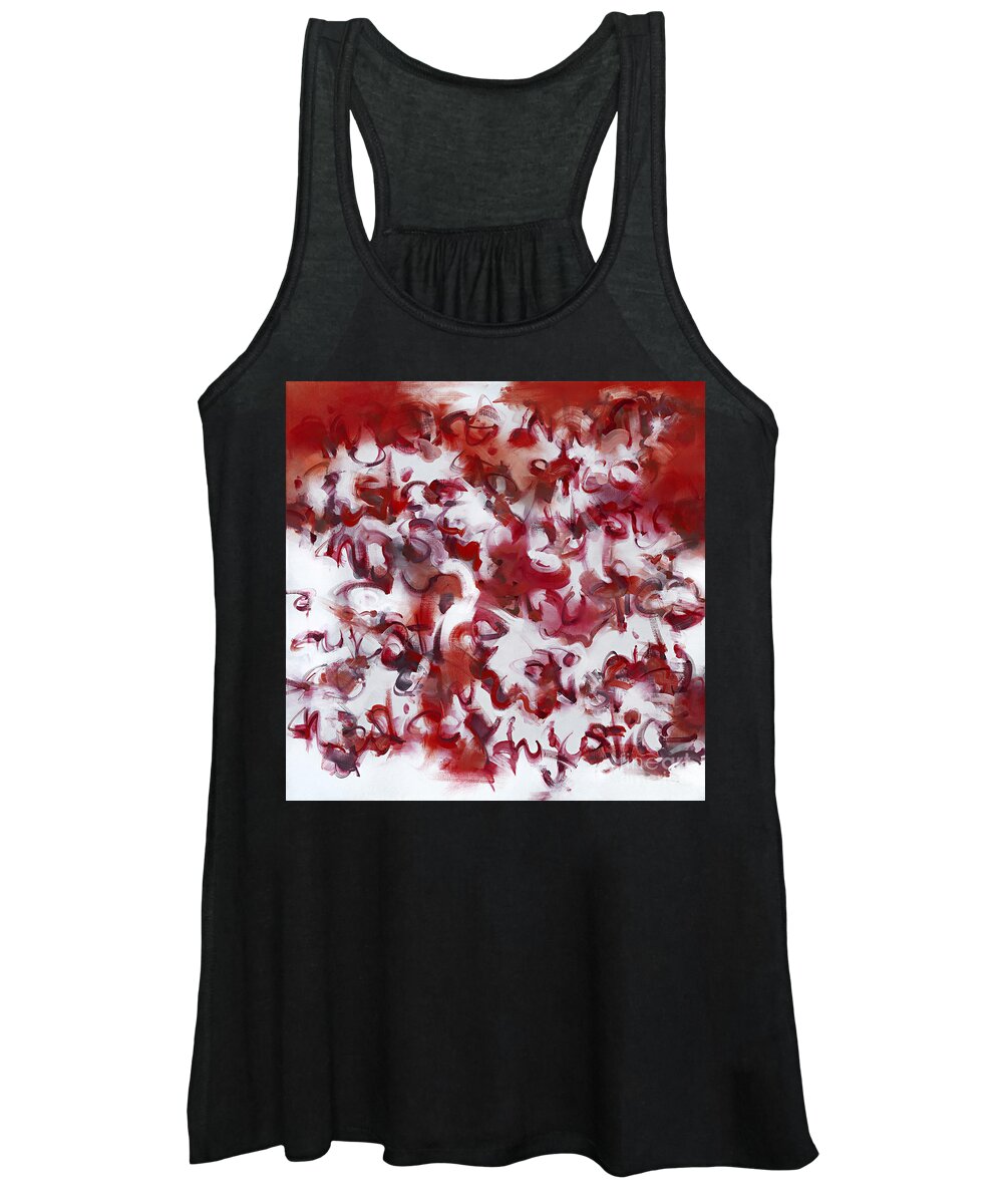 Reds Women's Tank Top featuring the painting Justice by Ritchard Rodriguez