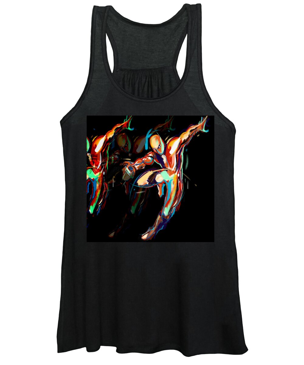  Women's Tank Top featuring the painting L I G H T. M O V E S by John Gholson