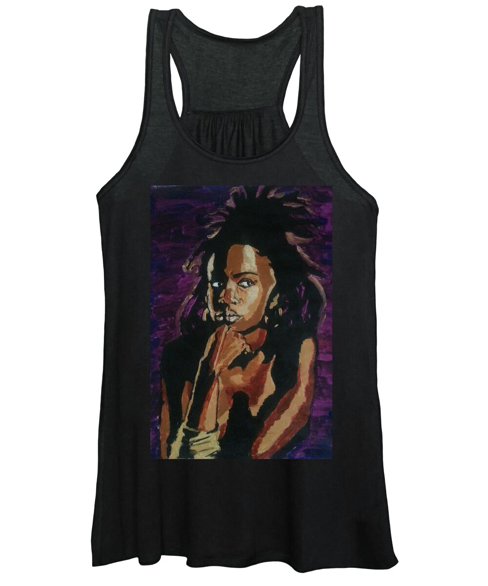 Lauryn Hill Women's Tank Top featuring the painting Lauryn Hill by Rachel Natalie Rawlins