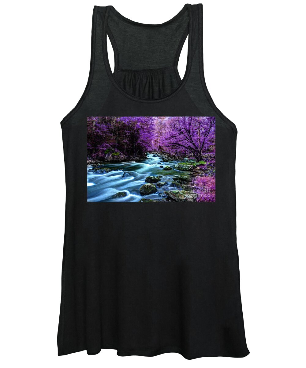 River Scene Women's Tank Top featuring the photograph Living In Yesterday's Dream by Michael Eingle