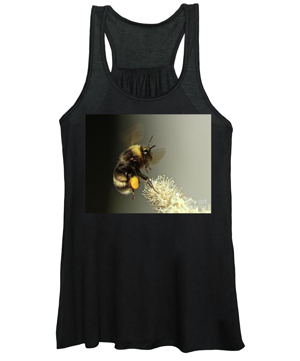Flying Bee Women's Tank Top featuring the photograph Loaded by Ann E Robson