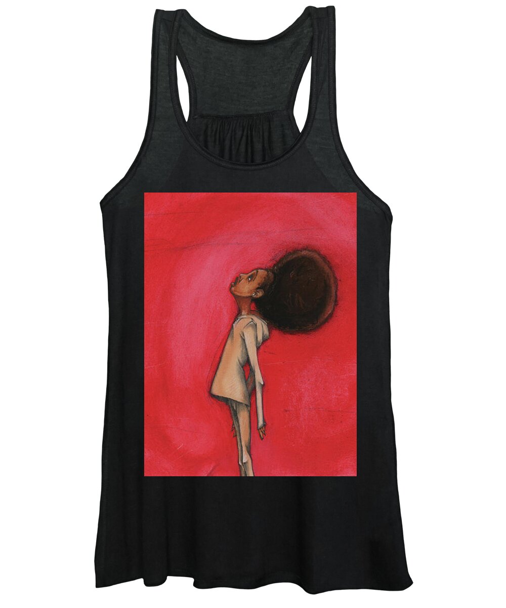 Girl Women's Tank Top featuring the painting Lois by T Brown