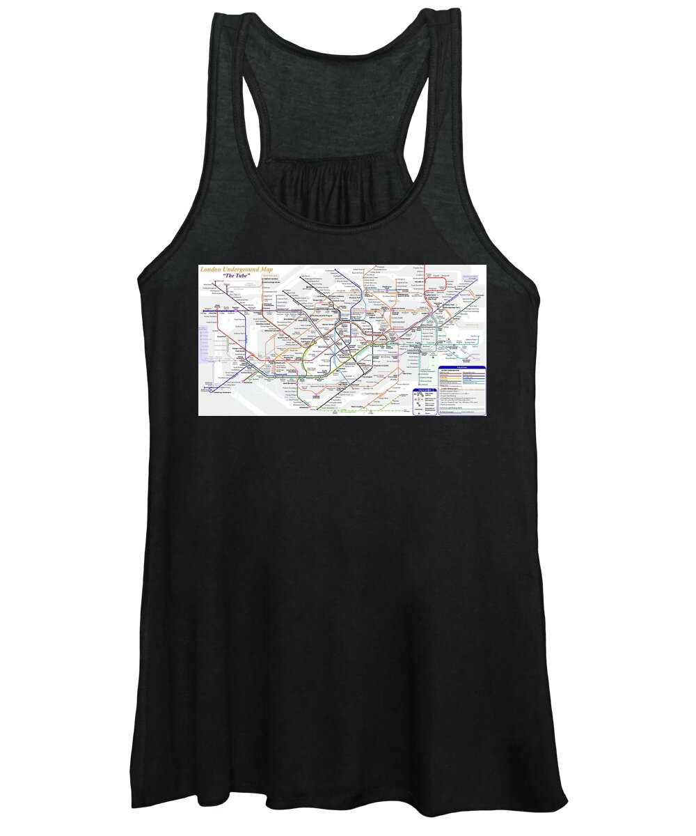 London Women's Tank Top featuring the photograph London Underground Map by Doc Braham