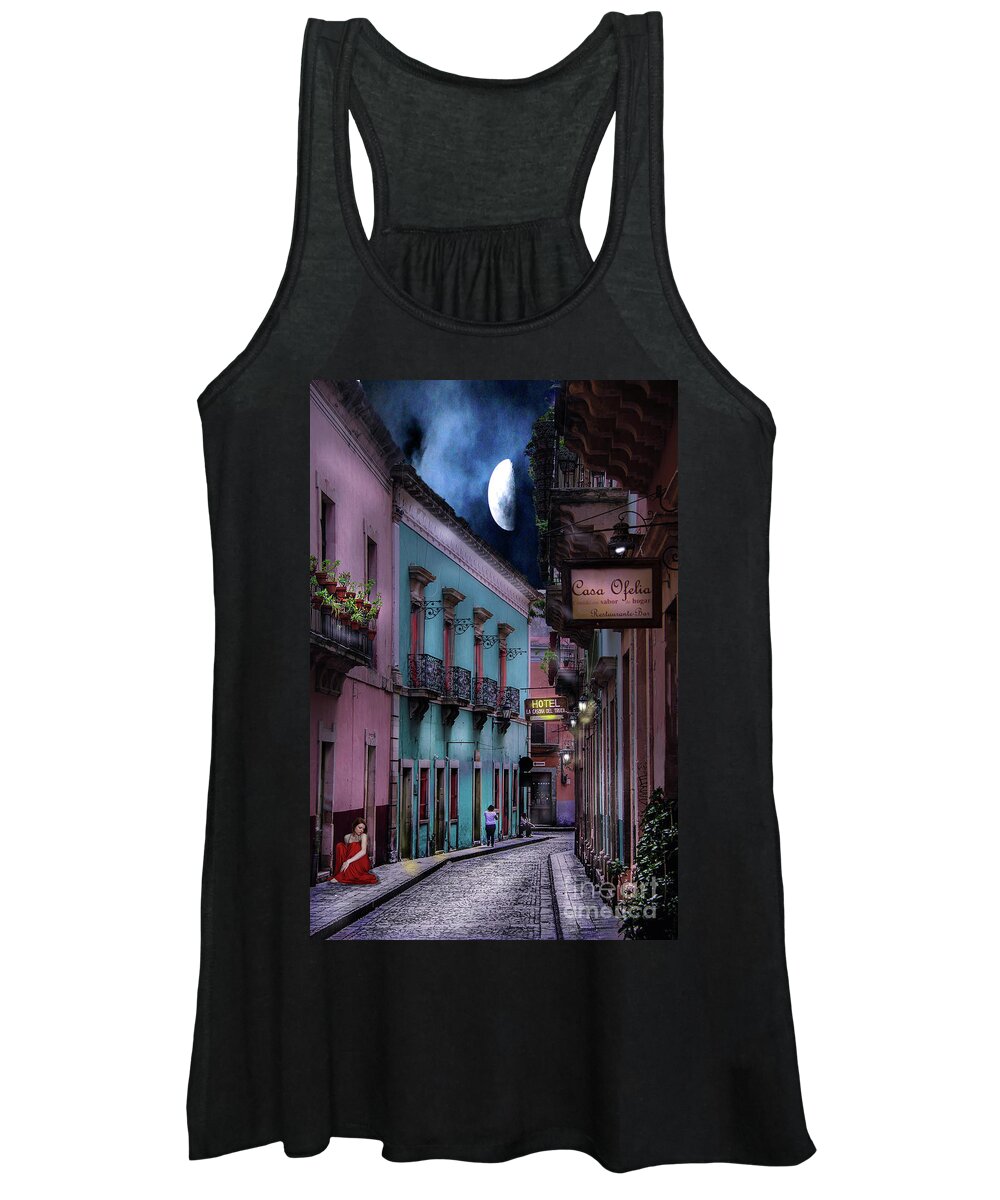 Empty Street Women's Tank Top featuring the photograph Lonely Street by Barry Weiss