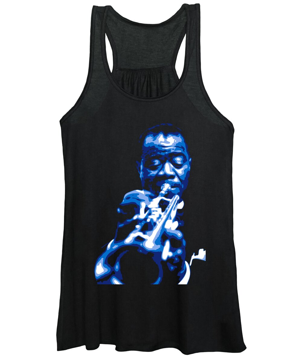 Louis Armstrong Women's Tank Top featuring the digital art Louis Armstrong by DB Artist