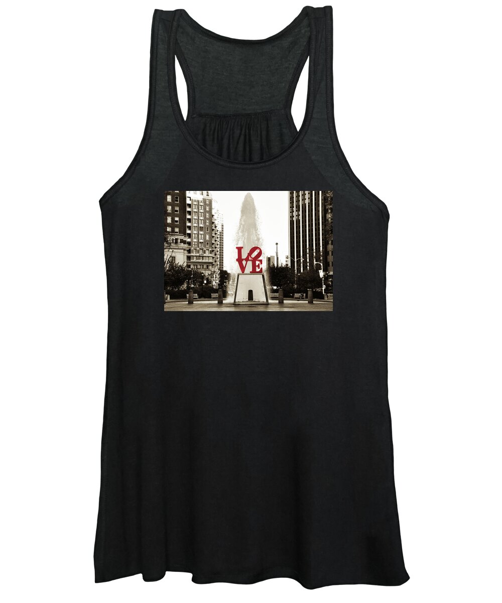 #faatoppicks Women's Tank Top featuring the photograph Love in Philadelphia by Bill Cannon