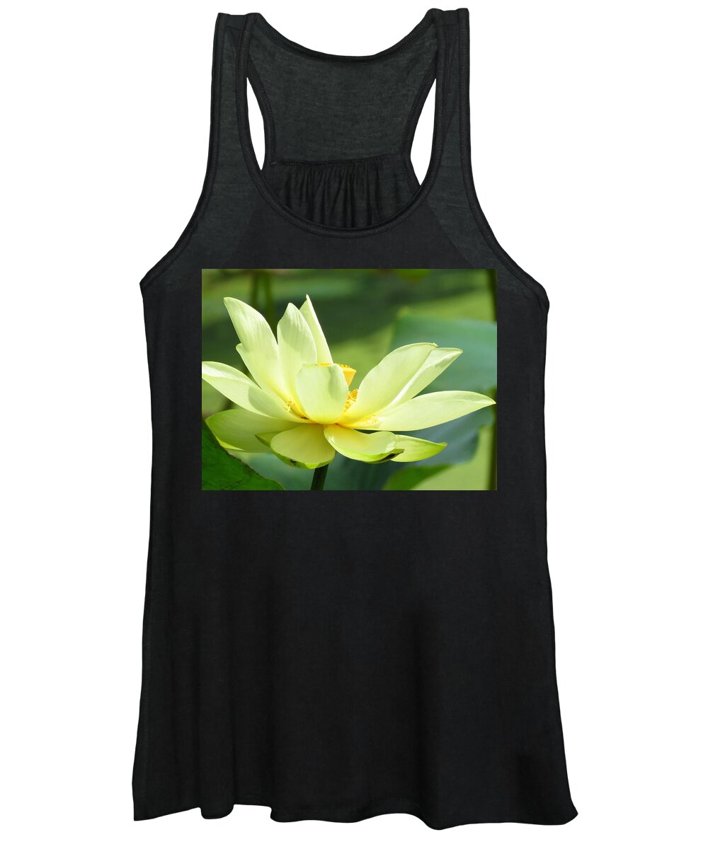 Lotus Women's Tank Top featuring the photograph Lovely Lotus by Lori Frisch