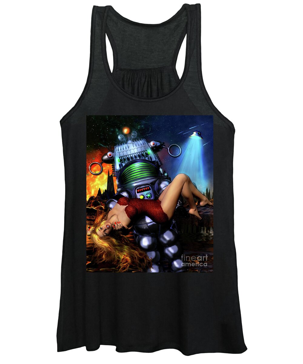 Lust In Space Women's Tank Top featuring the digital art Lust in Space by Shanina Conway