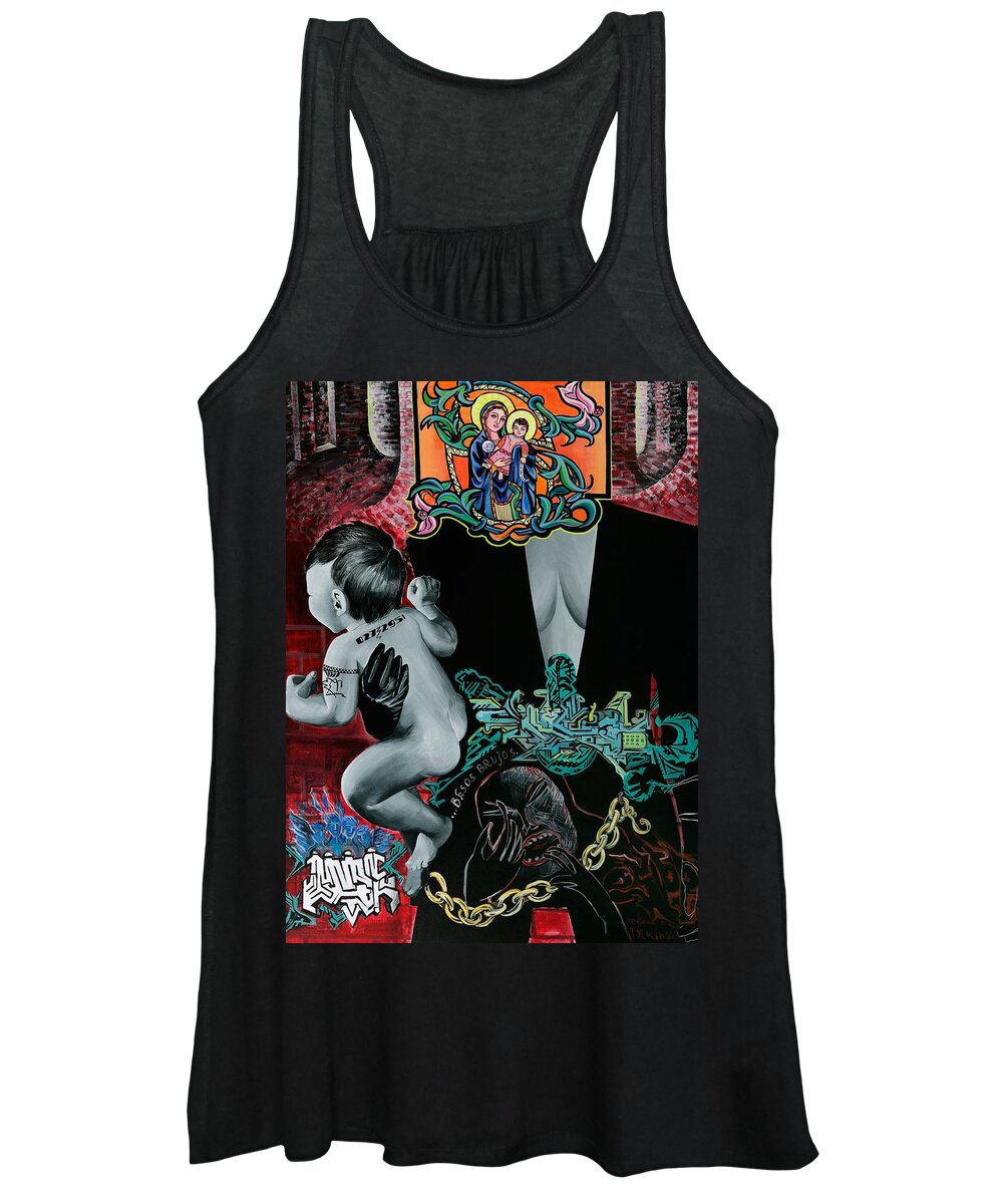 Surreal Women's Tank Top featuring the painting Madonna And Child by Yelena Tylkina