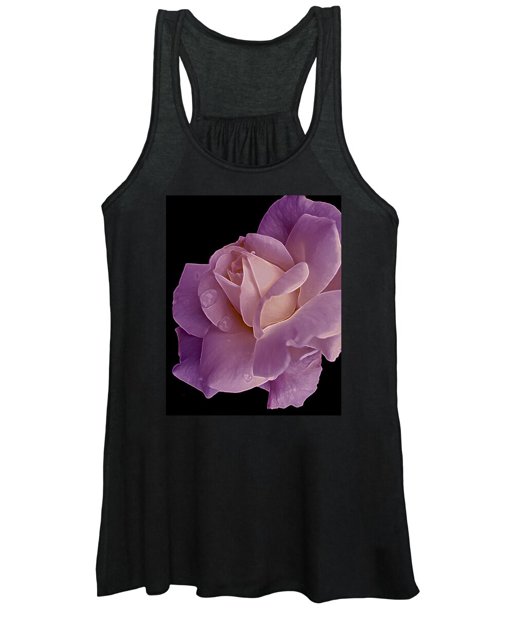 Rose Fantasies Women's Tank Top featuring the photograph Magenta Queen 8 by Lynda Lehmann