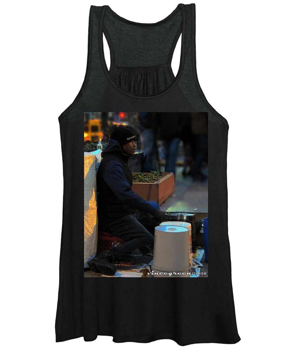 Philadelphia Women's Tank Top featuring the digital art Magic in Love Park by Vincent Green