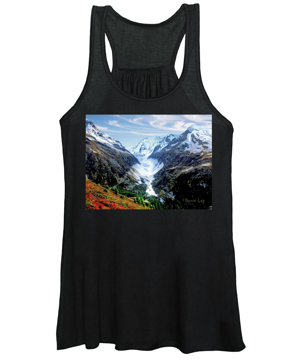Valley Women's Tank Top featuring the mixed media Magnificent Valley by Dave Lee